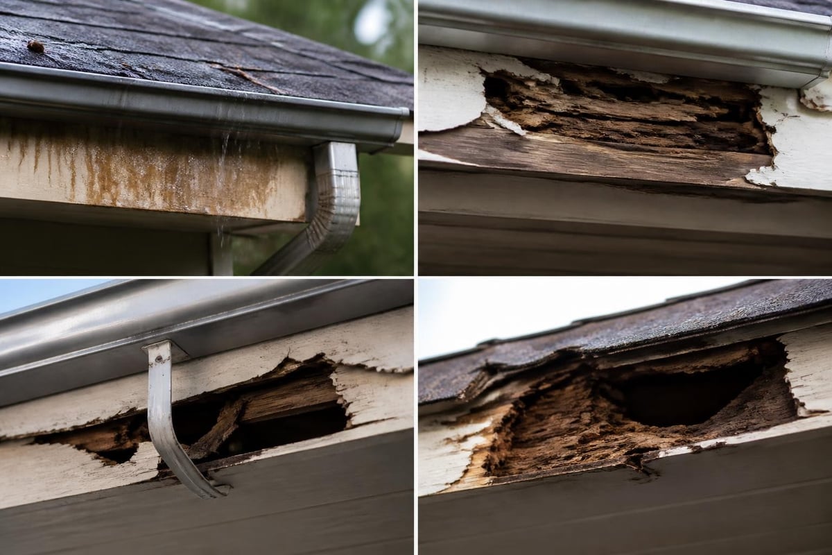 Guttering fascia damage patterns