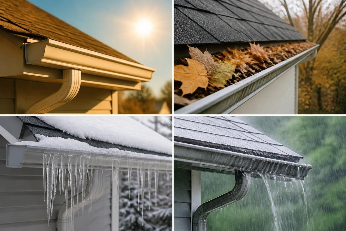 Seasonal guttering fascia challenges