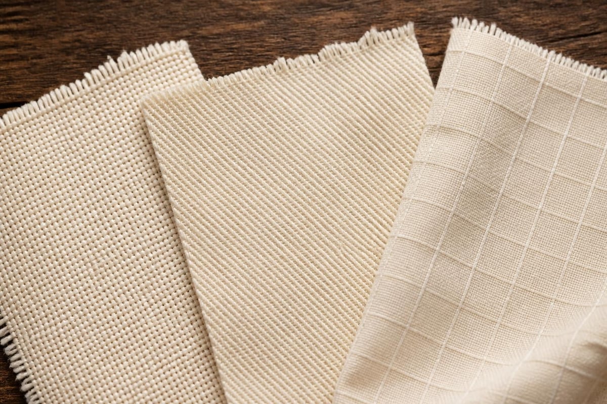 Canvas weave patterns comparison