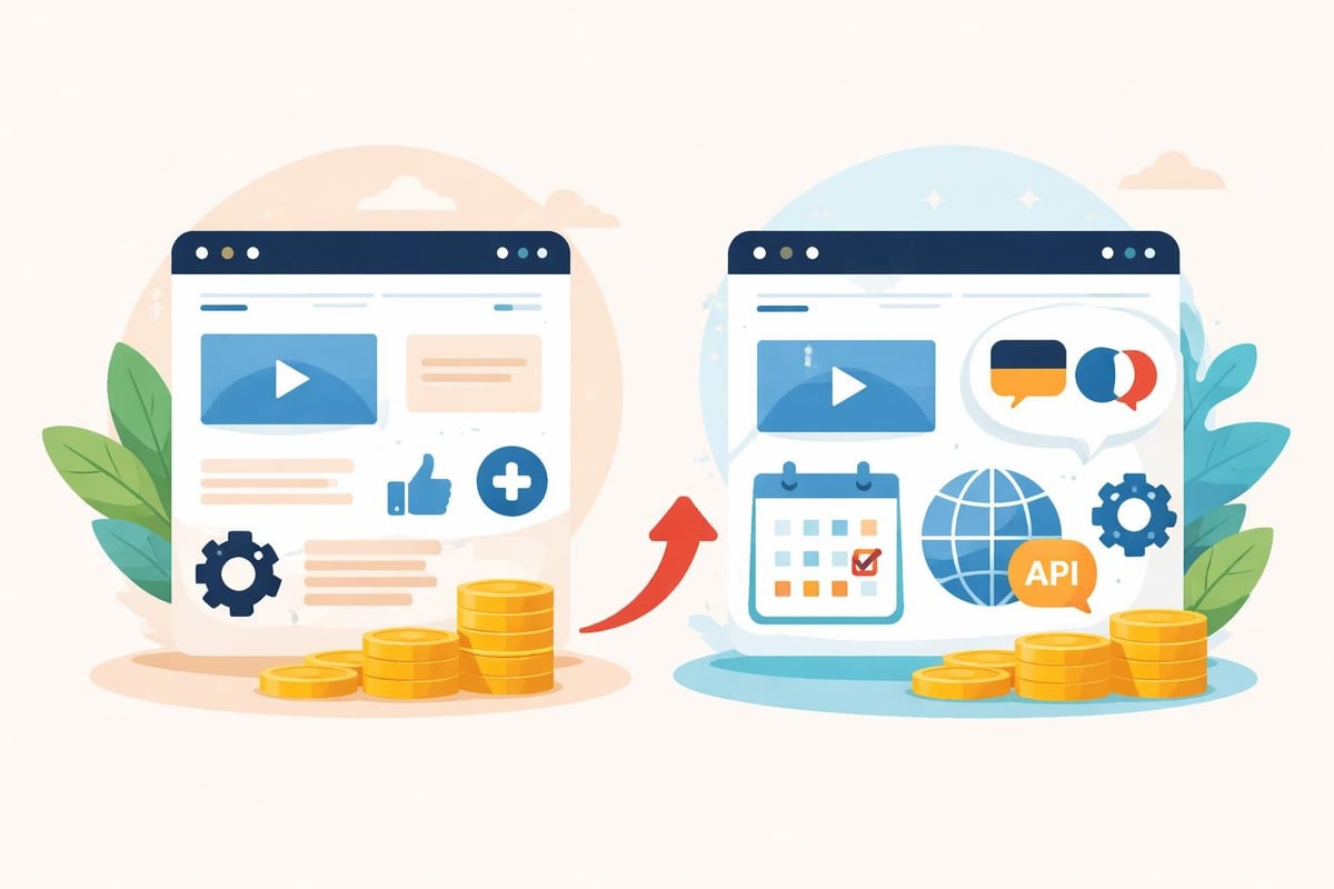 Website-Funktionen Preisvergleich