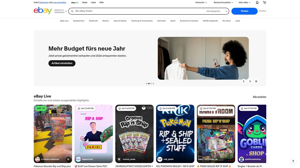 8 Geniale Schnäppchen Deals, Die Du 2026 Nicht Verpassen Darfst - eBay WOW! Angebote 2026
