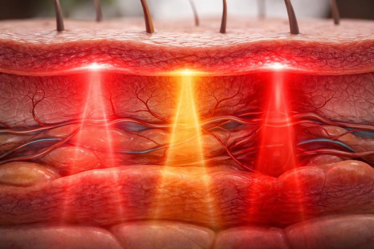 Infrared wavelength penetration
