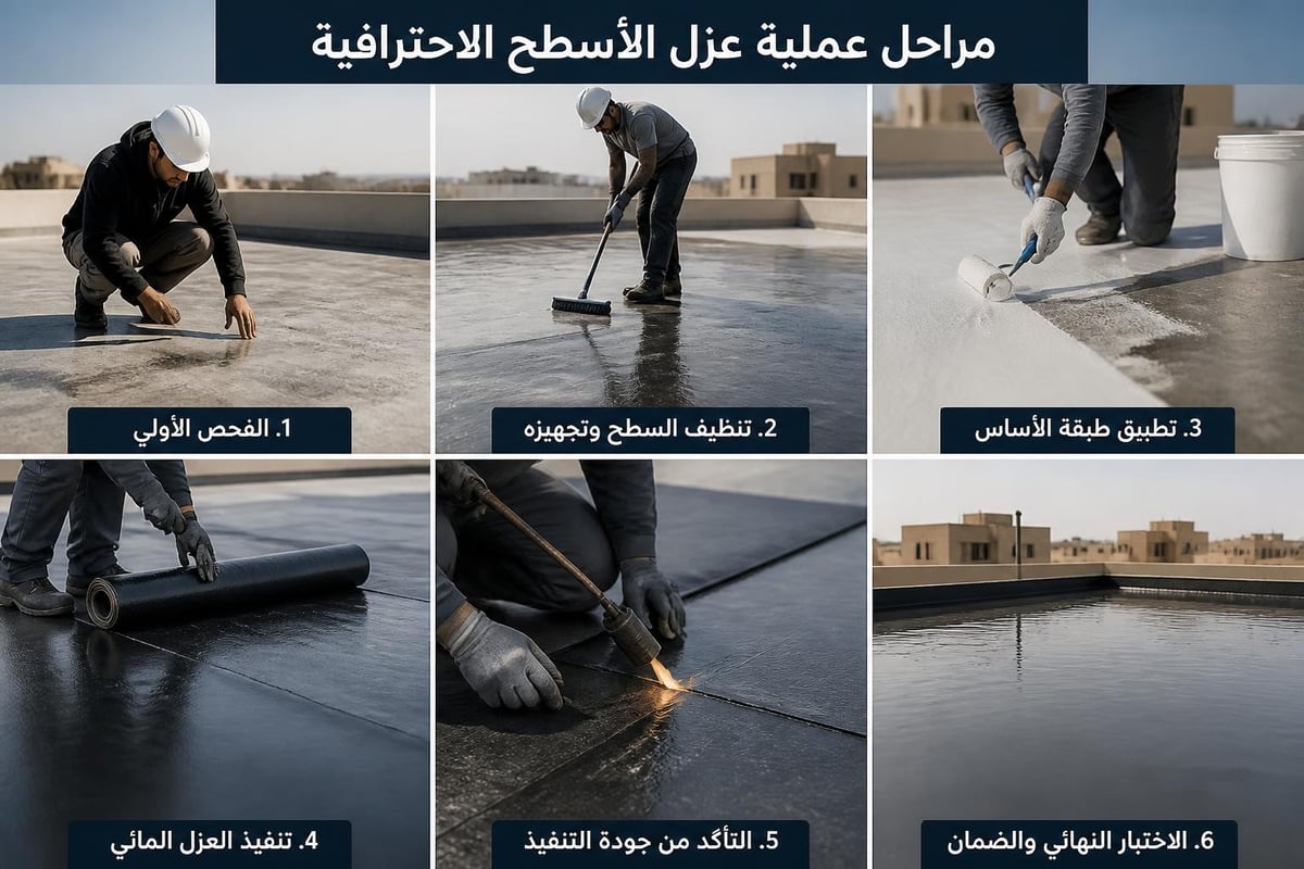 خطوات تجهيز وتنظيف الأسطح قبل العزل