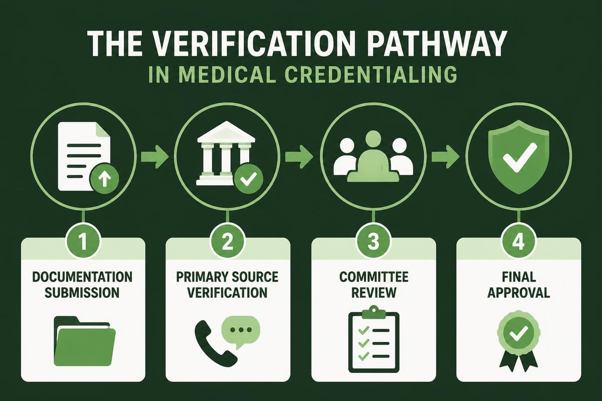 Medical credentialing verification workflow