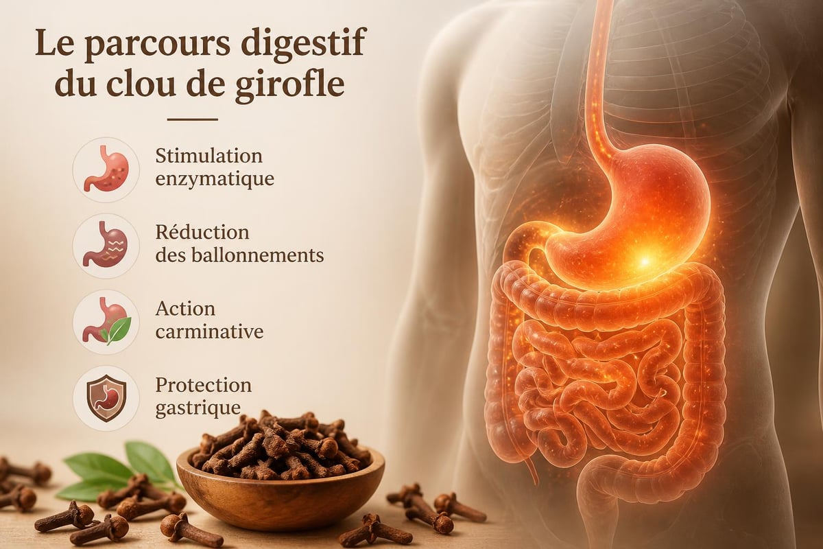 Effets digestifs du clou de girofle