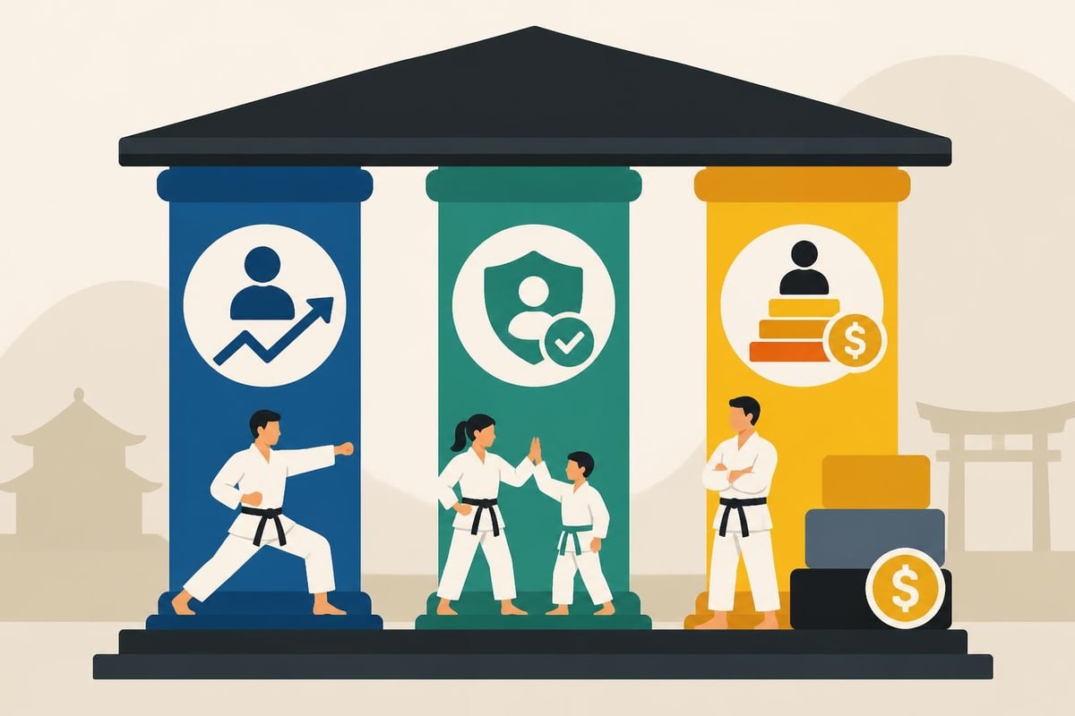 Revenue pillars for martial arts academies