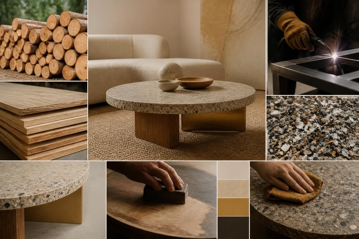 Sustainable coffee table materials