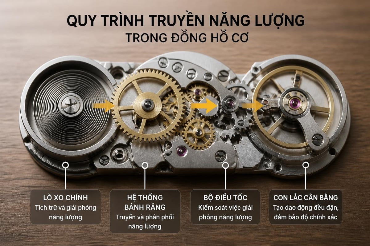 Cơ chế hoạt động đồng hồ cơ
