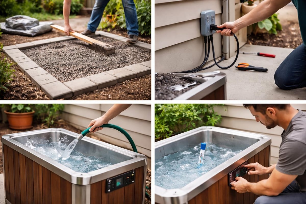 Ice bath setup process