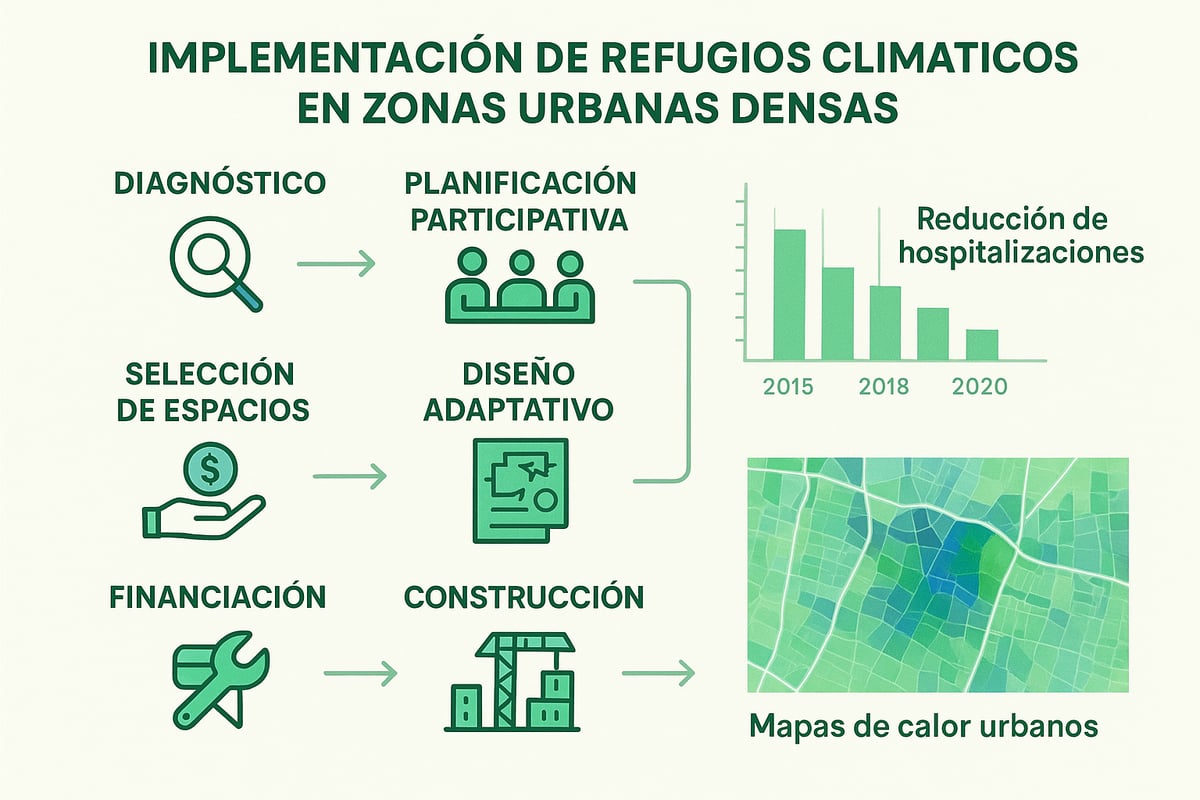 Pasos para la Implementación de Refugios Climáticos en Ciudades Densas