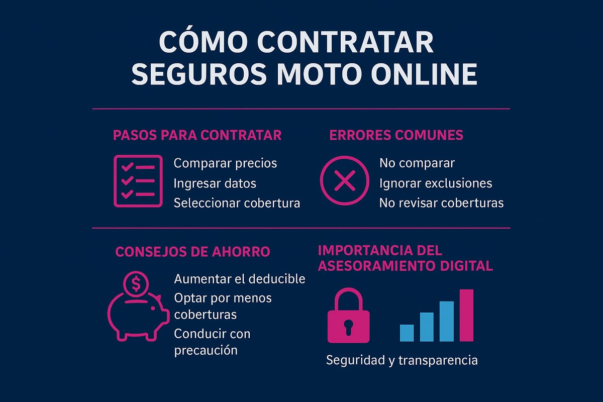 Consejos Pr&aacute;cticos para Contratar Seguros de Moto Online en 2026
