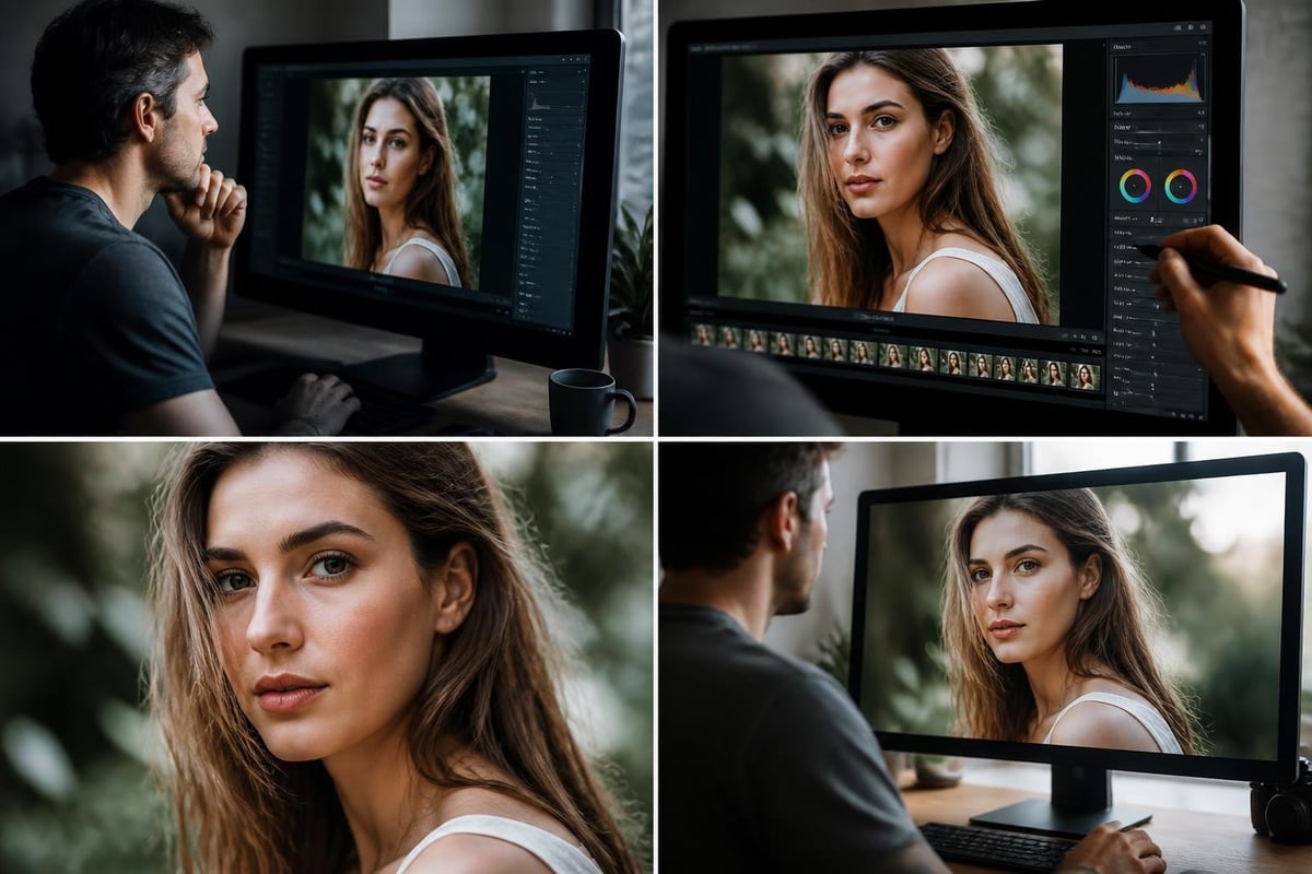 Basic retouching workflow stages