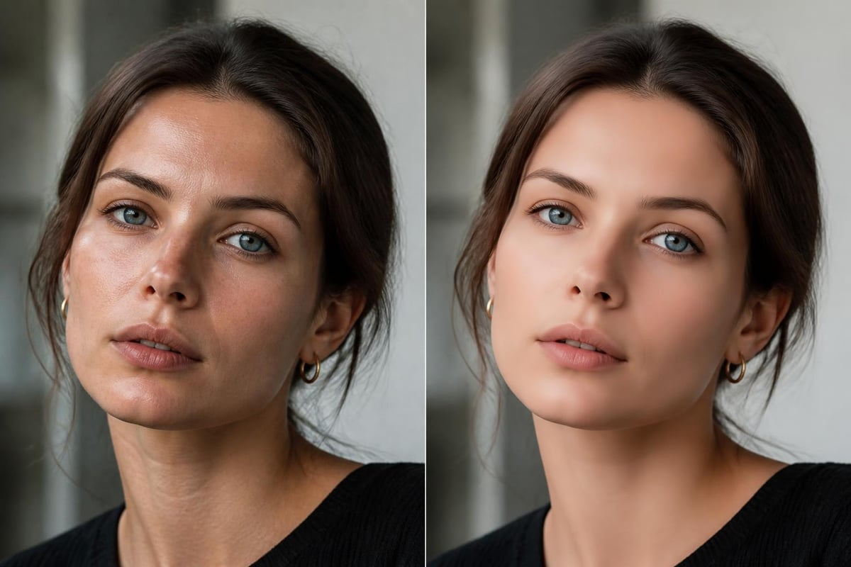 Natural vs over-retouched comparison