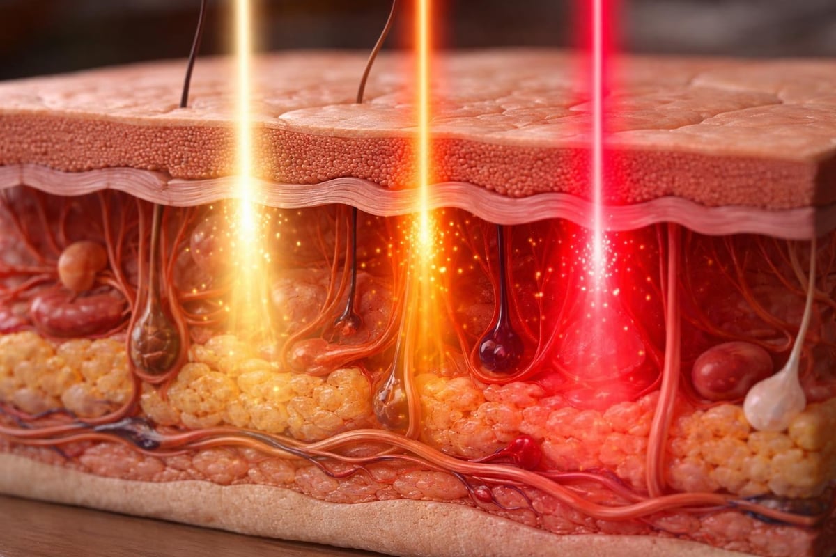 Infrared wavelength penetration depth