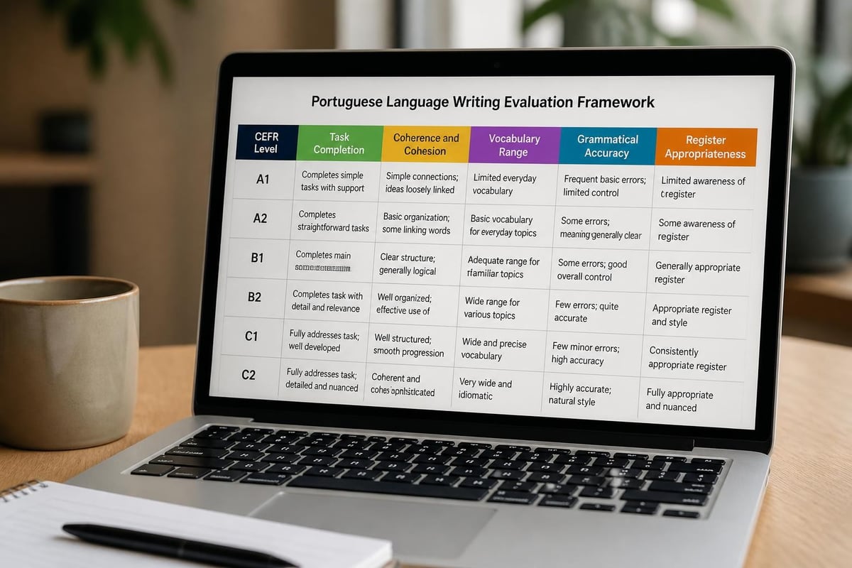 Portuguese writing assessment criteria