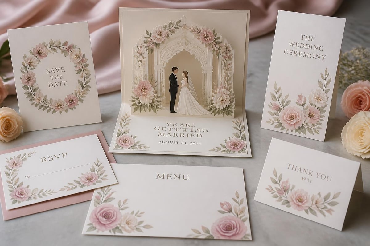 Wedding stationery suite coordination