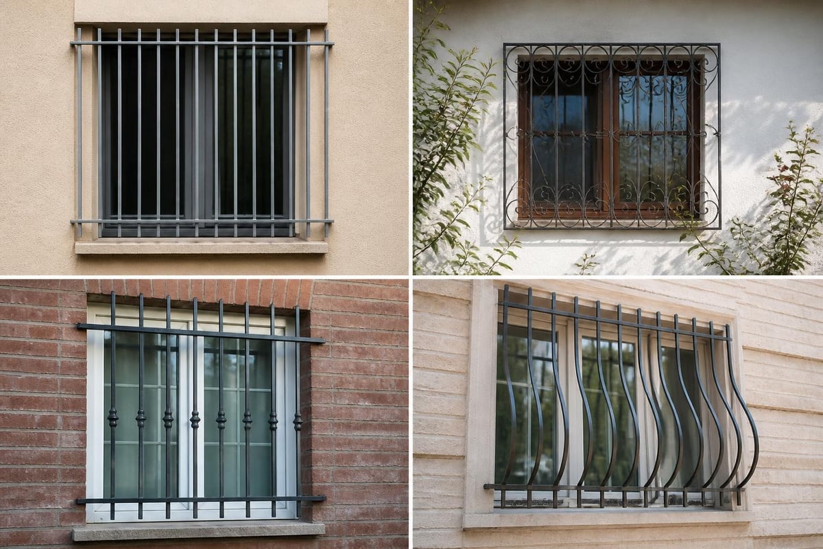 Decorative security bar patterns