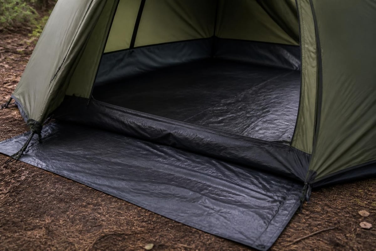 Tent floor protection layers