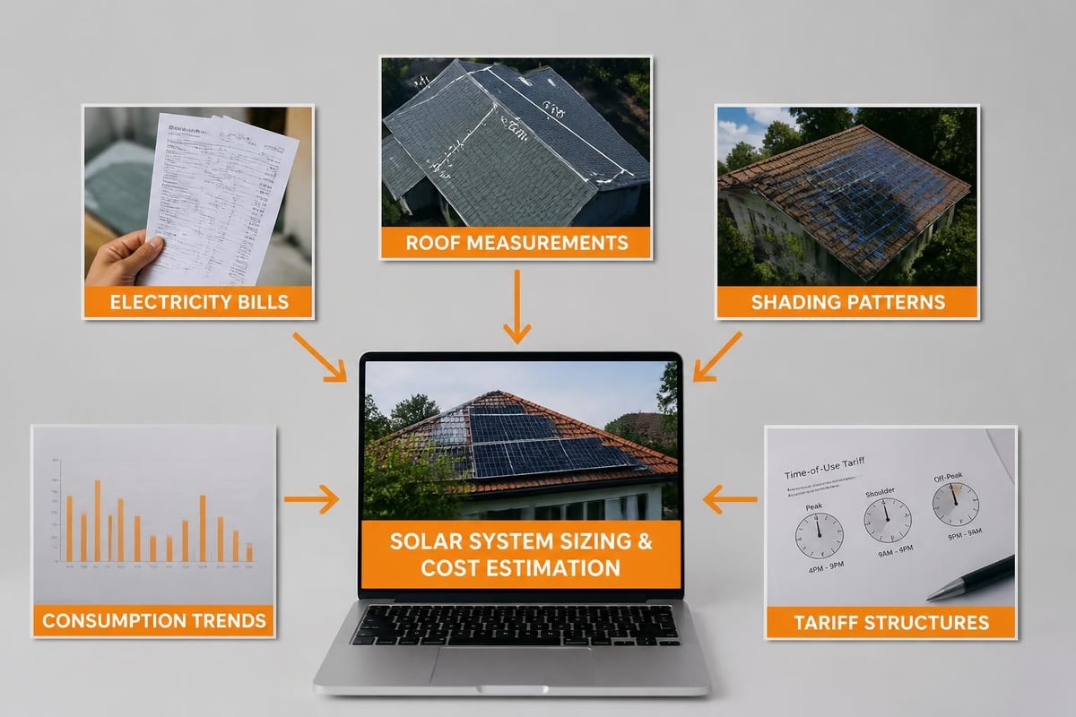 Solar calculator input variables