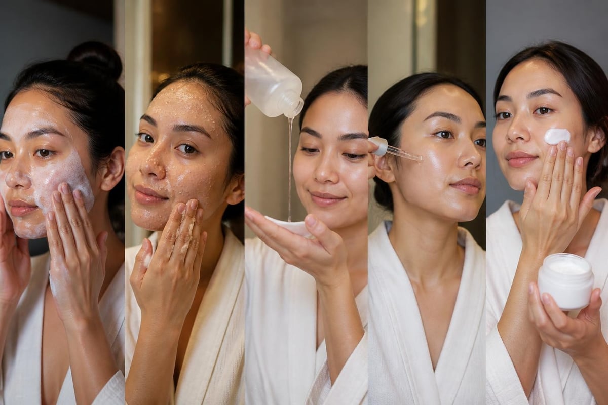 Night skincare sequence