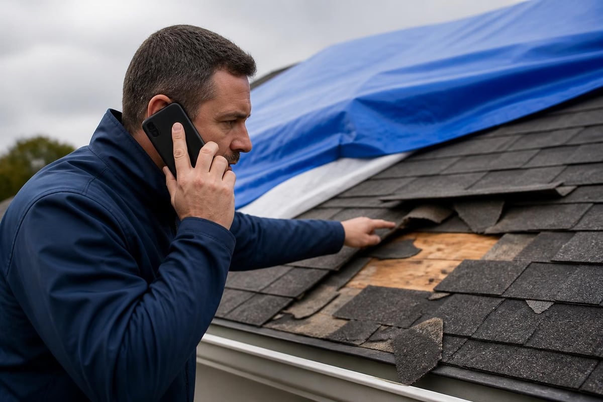 Emergency roofing response workflow