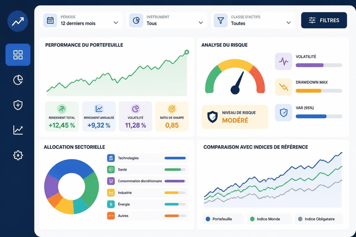 Dashboard analytique multi-métriques