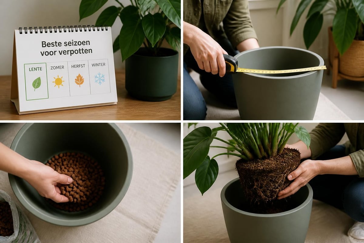 Verpotten stappen grote planten