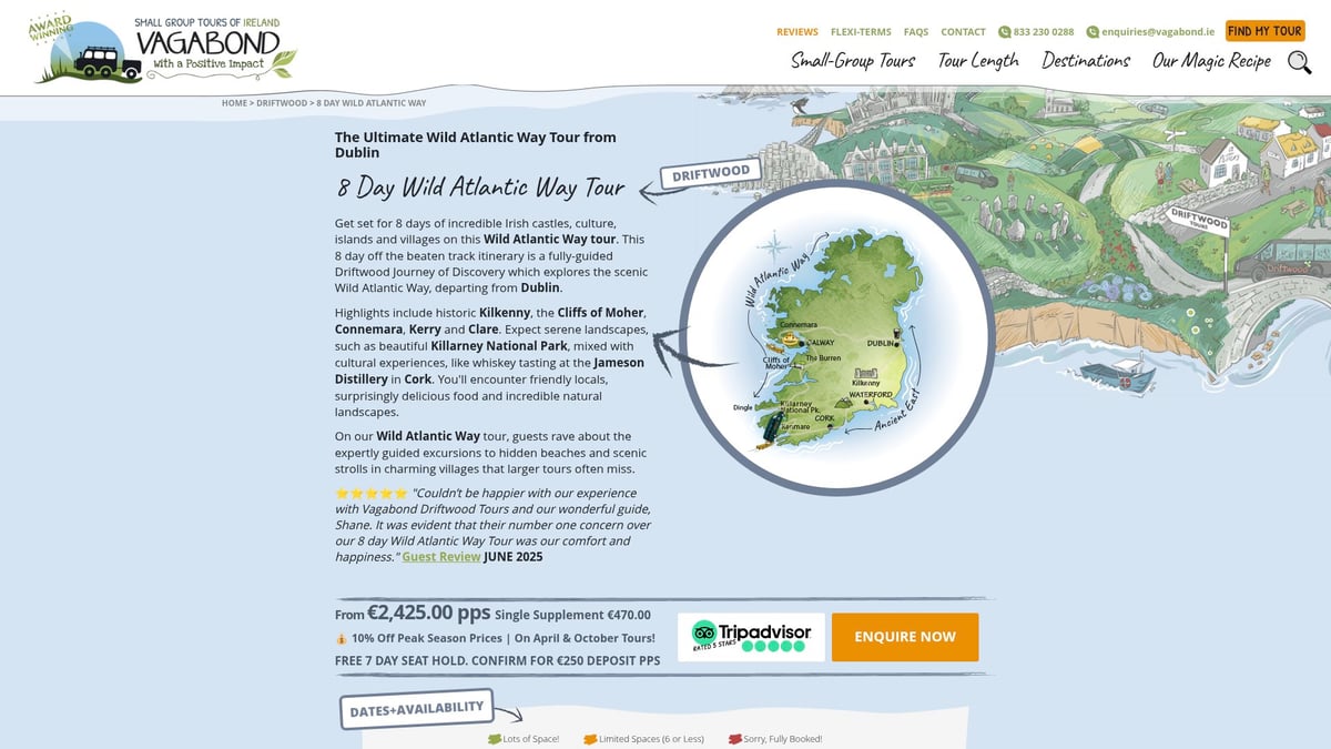 8 Unforgettable Tours Of Ireland To Book In 2026 - 8 Day Wild Atlantic Way Tour – Driftwood Tours