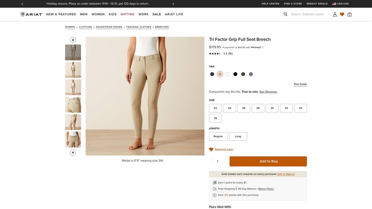 9 Essential Mens Riding Trousers for Style and Comfort 2026 - Ariat Tri Factor Grip Breech