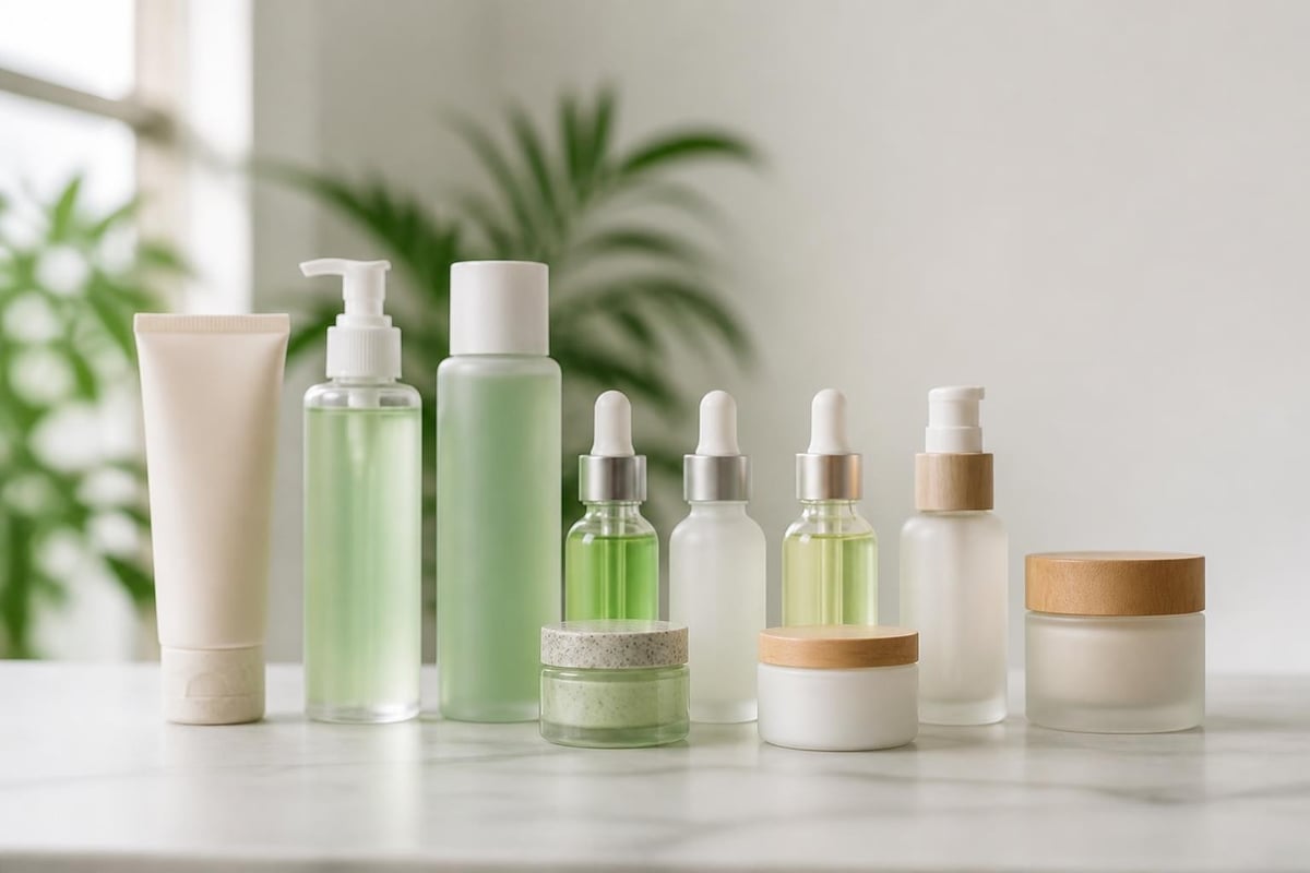 Vegan skincare shelf