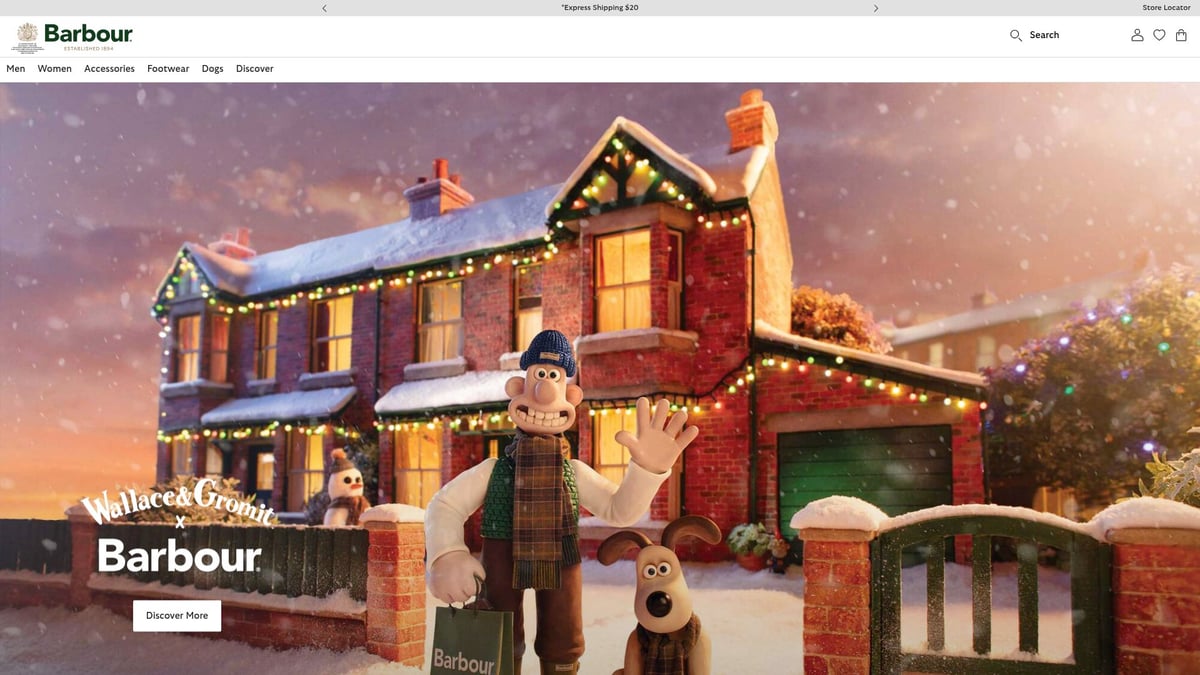 12 Unforgettable Christmas Ads to Watch in 2026 - 5. Barbour x Wallace & Gromit – Festive Invention
