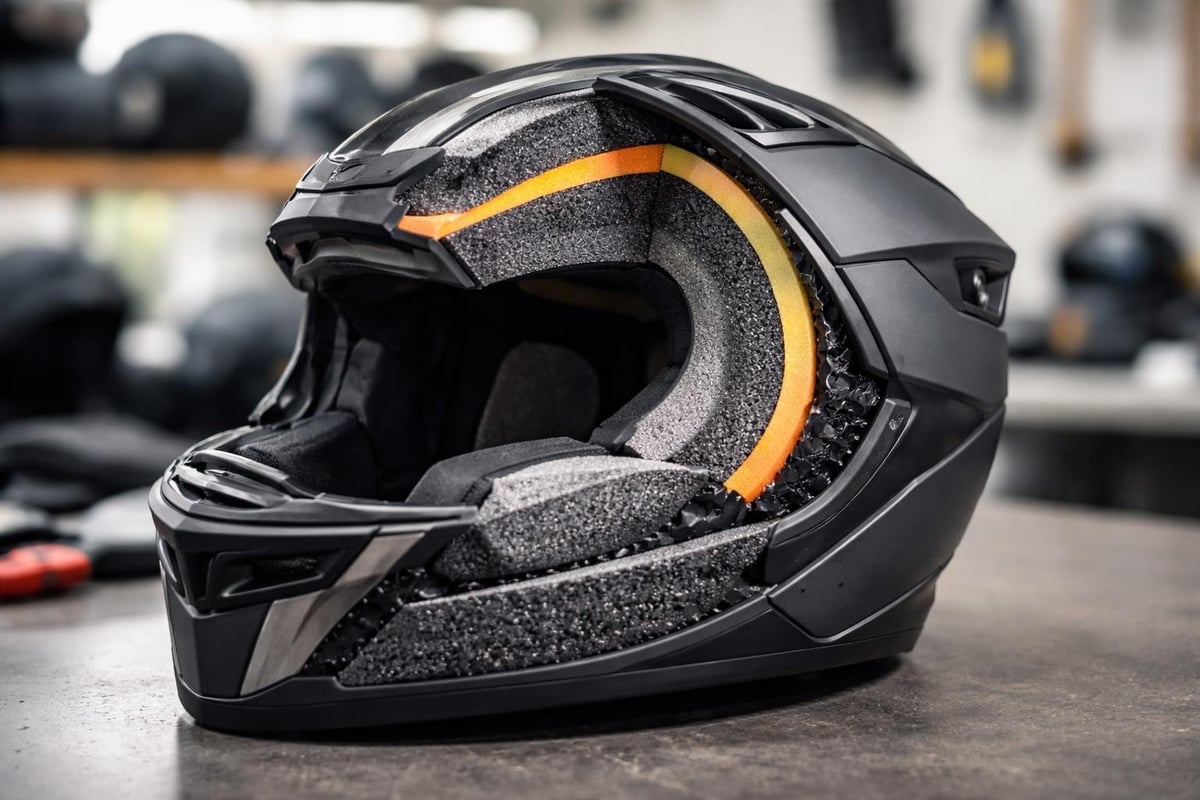 Shark helmet safety technology