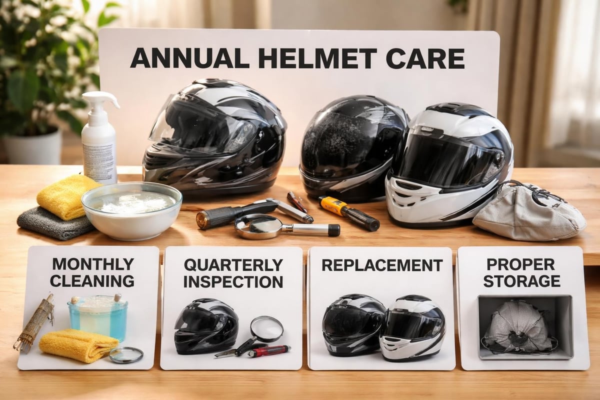 Helmet maintenance schedule