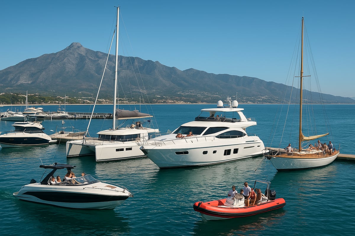 Types of Boats Available for Hire in Marbella