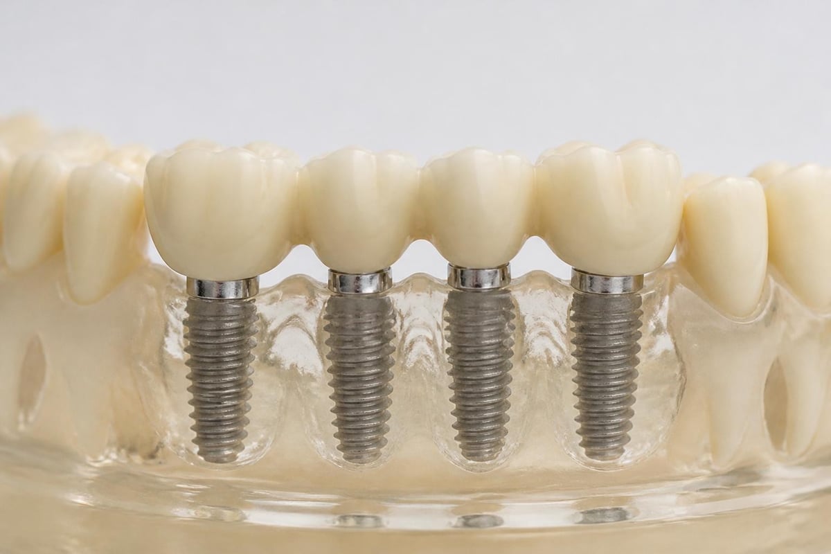 Dental implant bridge structure