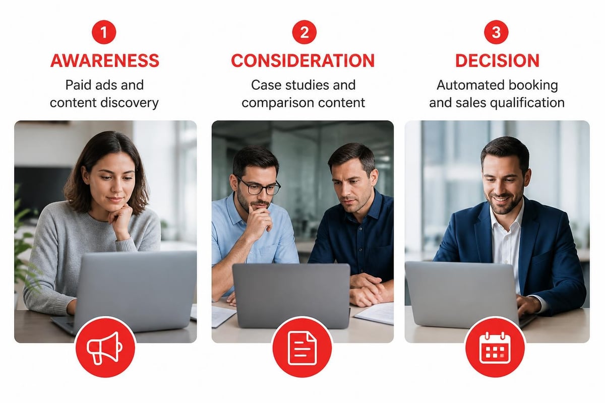 B2B marketing funnel stages