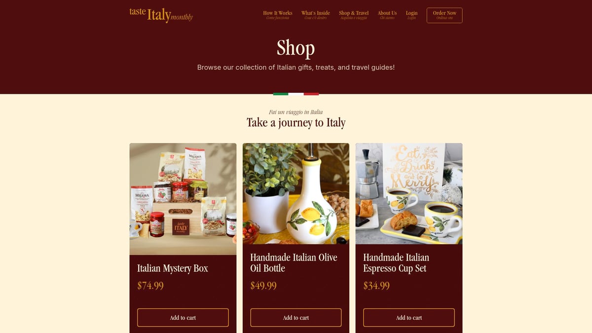 9 Must-Try Italian Food Boxes for Authentic Flavors in 2026 - Gusto di Roma: Italian Classics Box