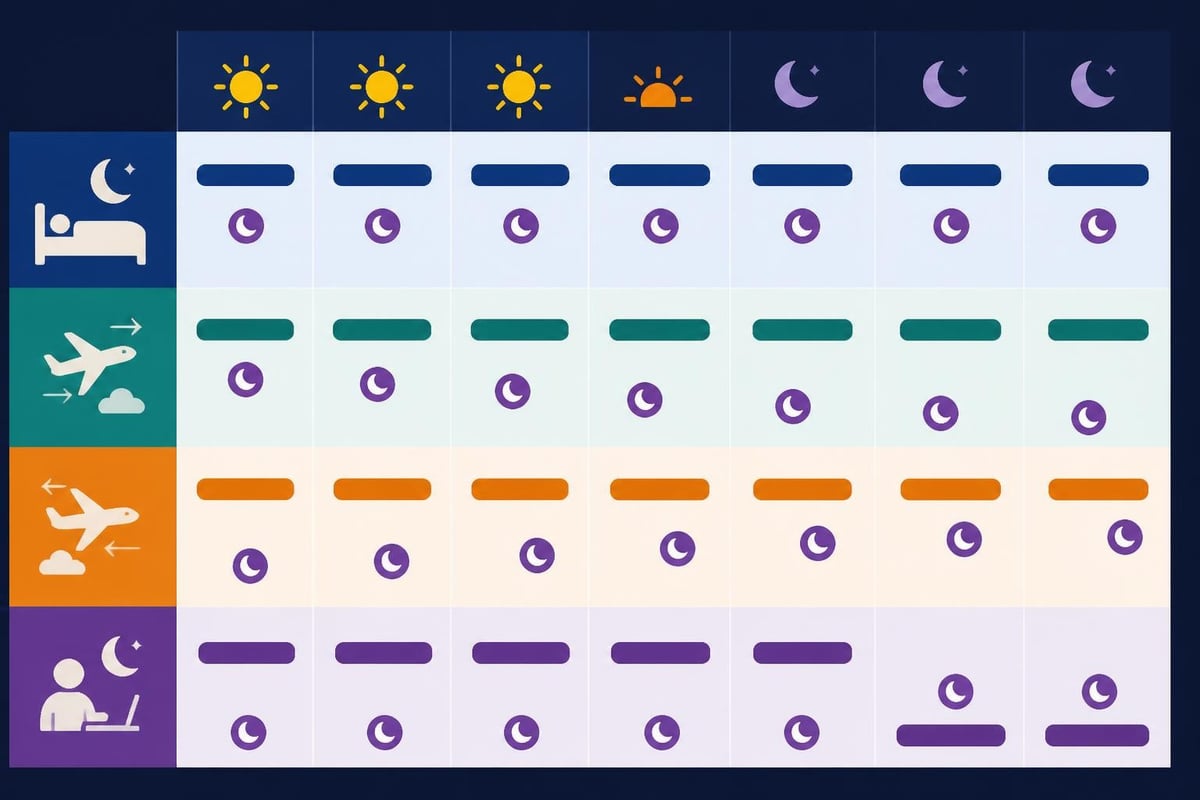 Melatonin timing schedule