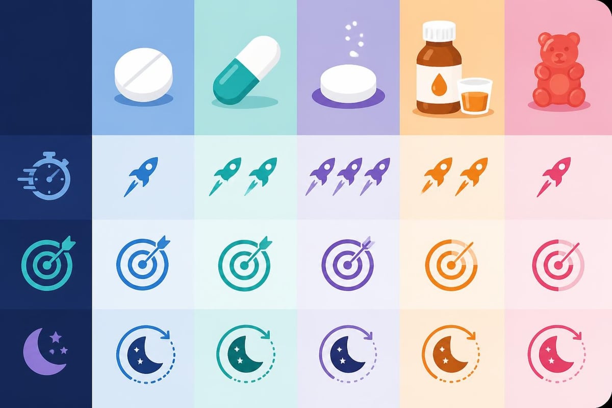 Melatonin supplement forms