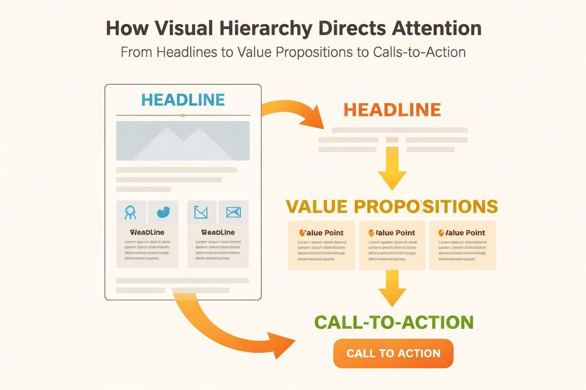 Visual hierarchy in marketing design
