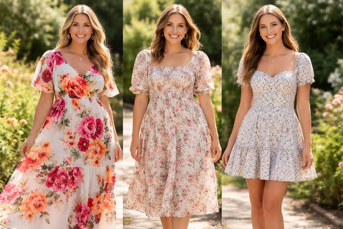 Floral print scale comparison