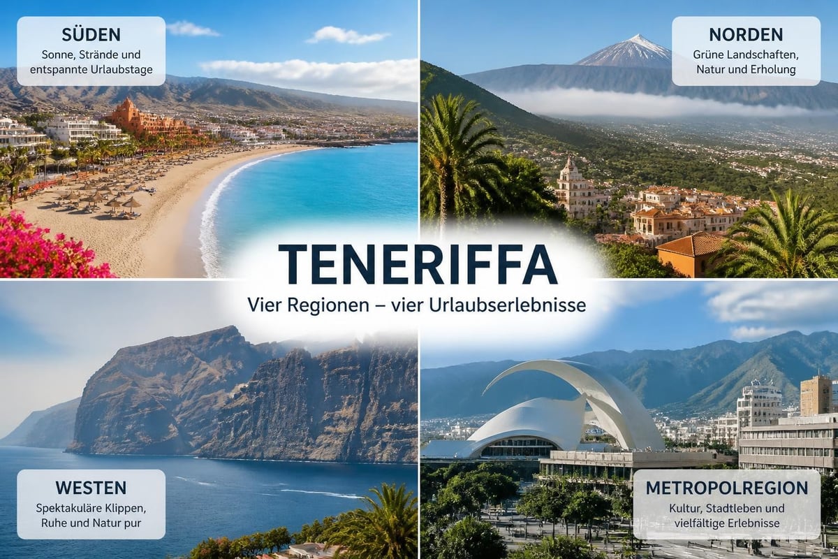 Teneriffa Regionen Karte