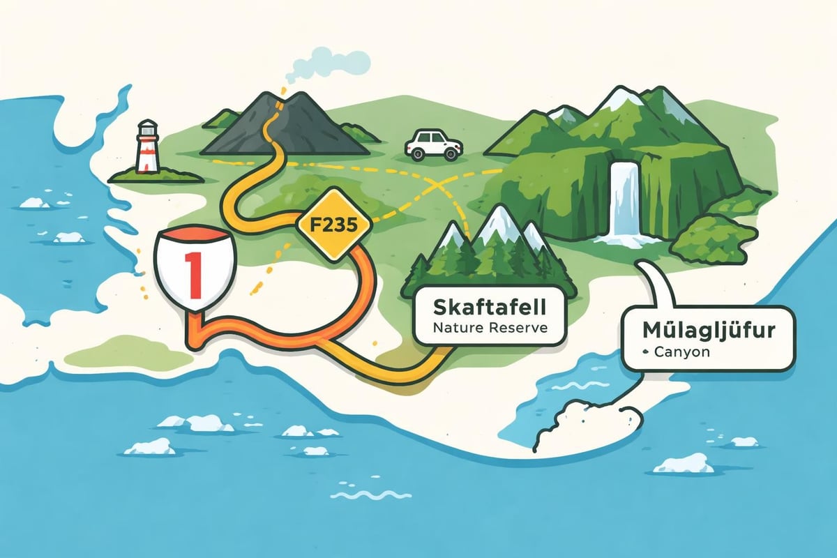 Múlagljúfur Canyon access route