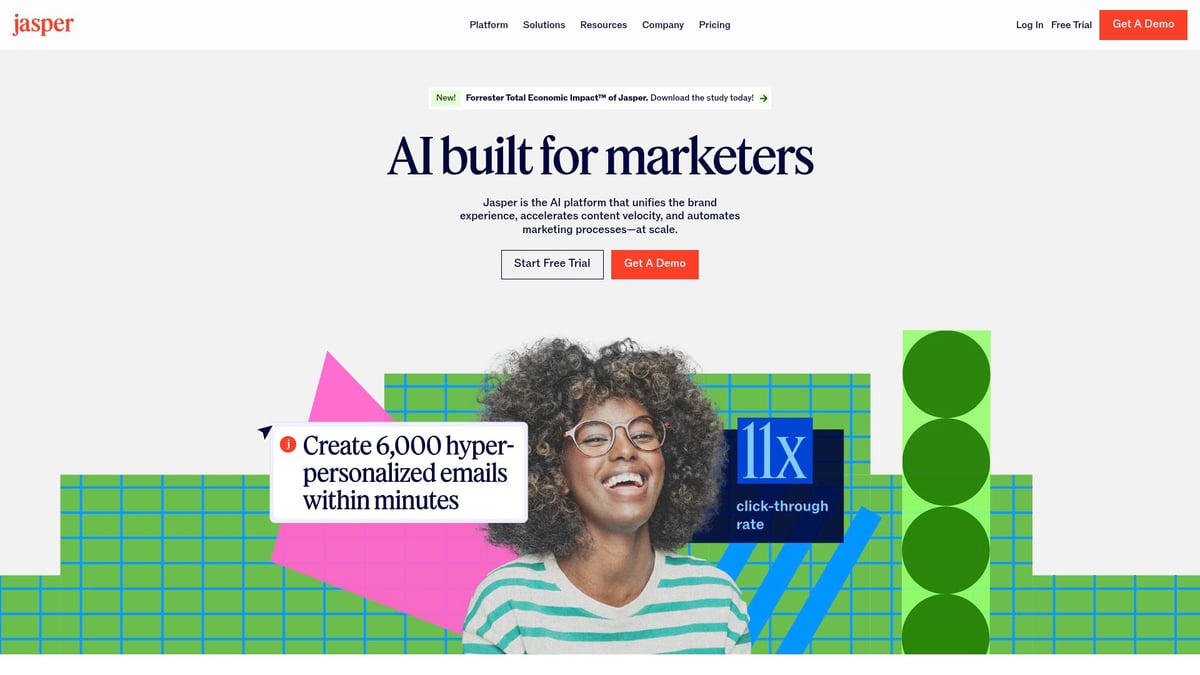 7 Migliori Piattaforme IA Con Miglior Supporto Marketing 2025 8 7 Migliori Piattaforme IA Con Miglior Supporto Marketing 2025 - Jasper AI