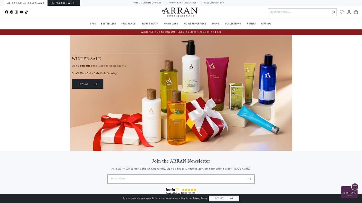 7 Essential Made In Scotland Products To Try In 2026 - Arran Aromatics Skincare & Bodycare