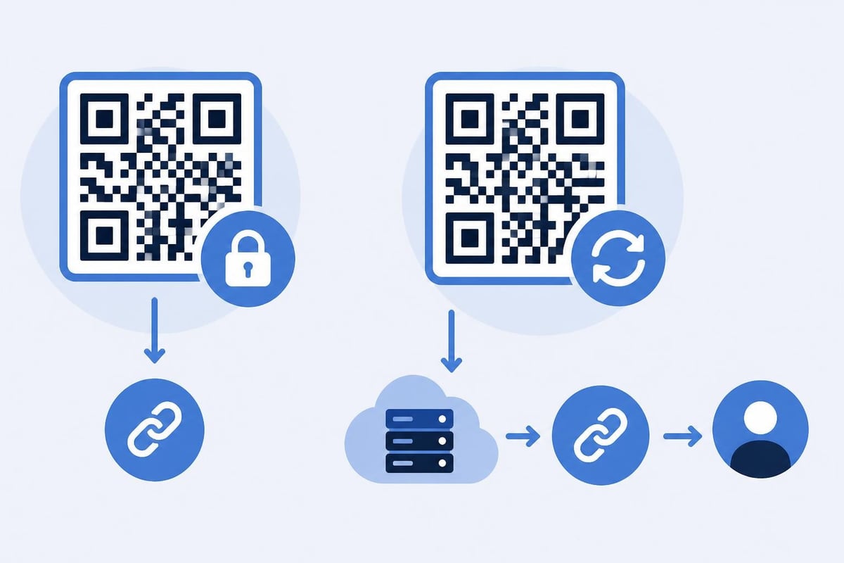 Static vs dynamic QR code architecture