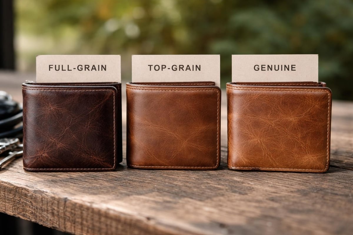 Leather wallet materials