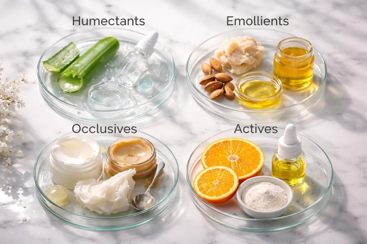 Skin care cream ingredient categories