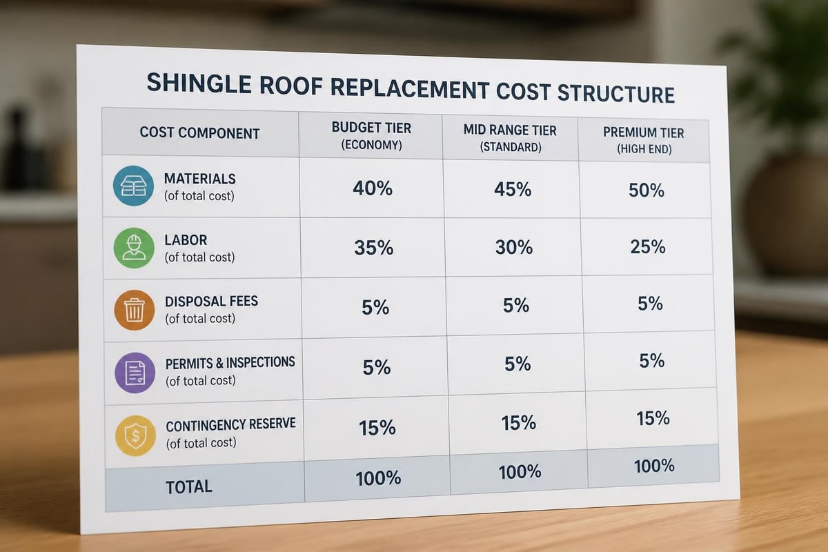 Roof replacement budget breakdown