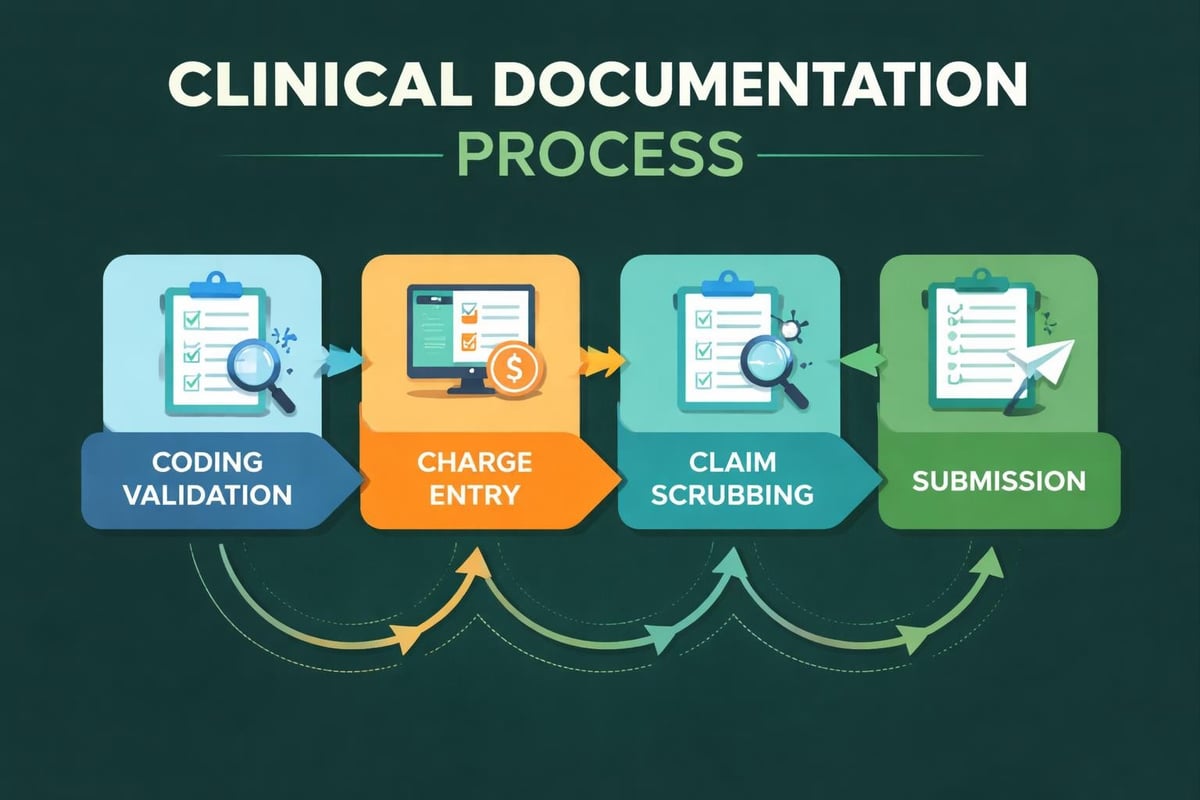 Medical coding workflow stages